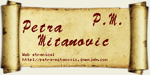 Petra Mitanović vizit kartica